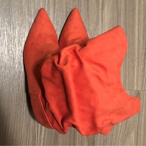 Coral Suede Pointed-Toe Boots